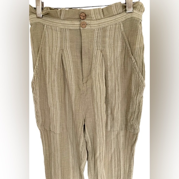 Free People Semi Sweet Cropped Pants Sage Green Size XS - Picture 5 of 8